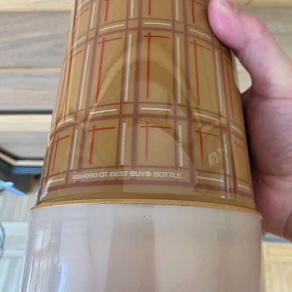 Vintage Aladdin Plaid Wide-Mouth Vacuum Thermos - - Picture 8 of 9